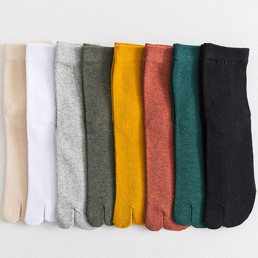 Momee Șosete de damă Tabi Crew Bumbac Uni 5 Perechi, Respirabile, Rezistente la mirosuri, Lungime, Culoare, Amestec, Elimină umezeala, Uscare rapidă, Confortabile,