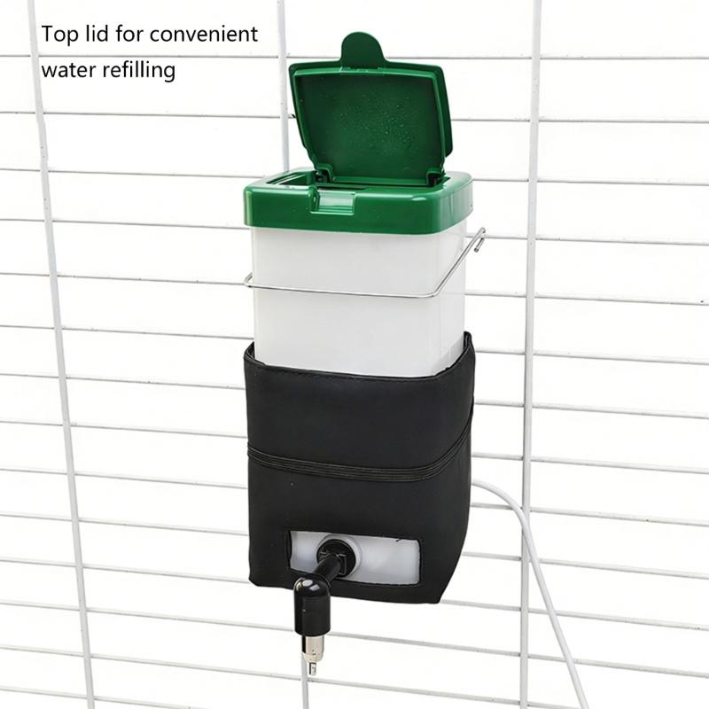 Heated Water Feeder For Rabbit Small Pet Hanging Cage Drinker Bottle Leak Proof Design