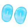 2pcs Blue Ear Cover Shield Anti Staining Plastic Guard Protects Earmuffs From The Dye