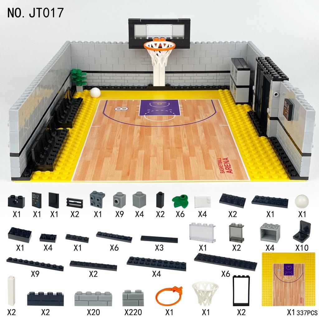 Basketball Scene Children's Small Particles Assembled Building Blocks Educational Toy Ball King Dominates DIY Boy Birthday Gift