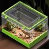 Transparent Foldable Reptile Pet Breeding Box Pet Feeding Box for Lizard Silkworm Scorpion Beetle Small Reptiles Box