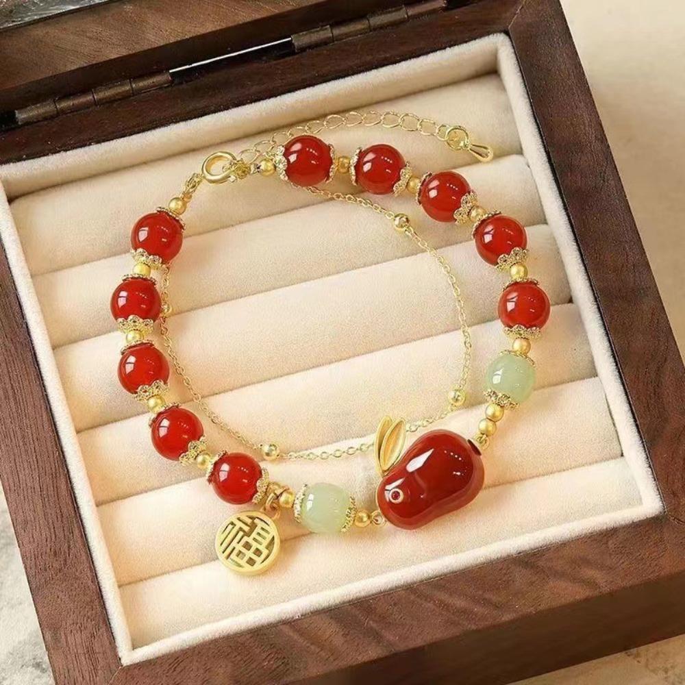 Imitation Hetian Yutu Fu Brand Bracelet Women's Design High-value Bracelet Girlfriend Gift