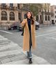 Fashion Design Women's Double-breasted Tweed Coat Design Sense of Autumn and Winter Tweed Jacket Female Medium-length Tide