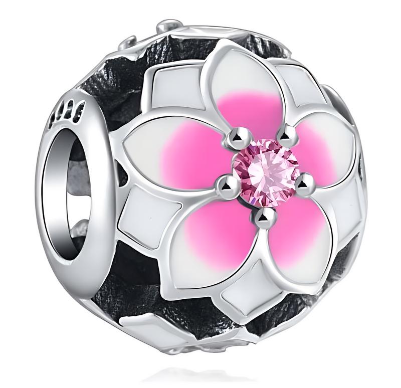 Charms Do Pandora Zawieszka Charms Kwiat Różowa Magnolia Charmsy Trusky