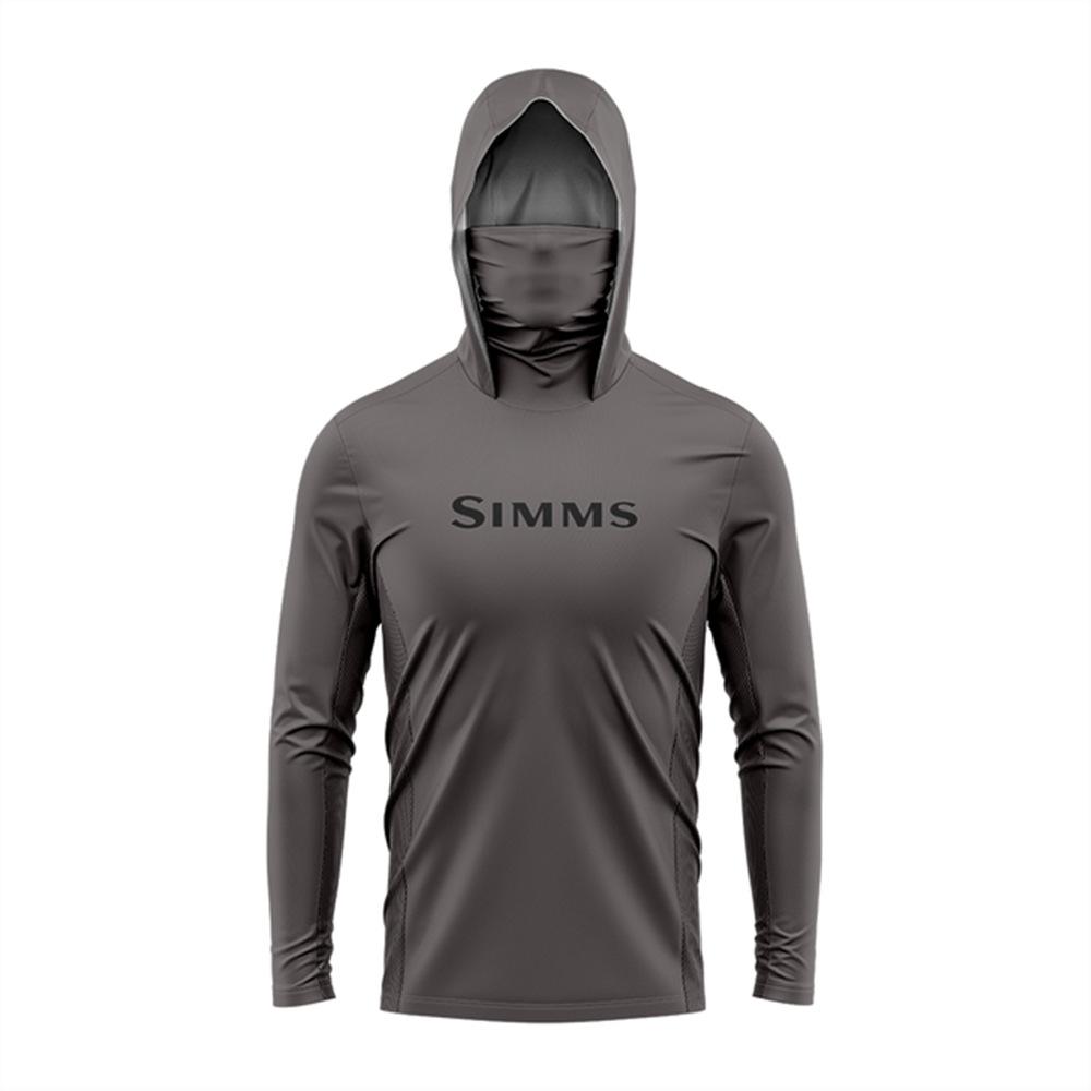 SIMMS Fishing Suit Fly Fishing Luya Hoodie Outdoor Ice Silk Sunscreen Clothing with Mask Quick Drying Breathable Thin