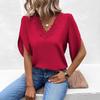 Travel New Women'S Retro Printed Shirt Casual Spring And Summer Breathable Cool Sexy Daily Date Short Sleeved T-Shirt Top