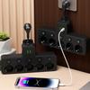 EU Power Strip – 5 AC Outlets with Independent Switches, Optional USB/Type-C