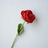 Flor de Crochê de Lã Rosa Artificial Flor que Nunca Murcha Flor Duradoura Design de Textura 3D Floração Romântica para o Dia das Mães