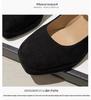 2024 Versatile Black Chunky Heel Mary Jane Shoes for Women - Elegant Bridesmaid or Wedding Shoe