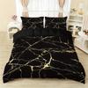 3pcs Duvet Cover Set King Size,Queen Black Marble Printed Bedding Set 1 * Duvet Cover+2 Pillowcases-Bedding Set for Bedroom