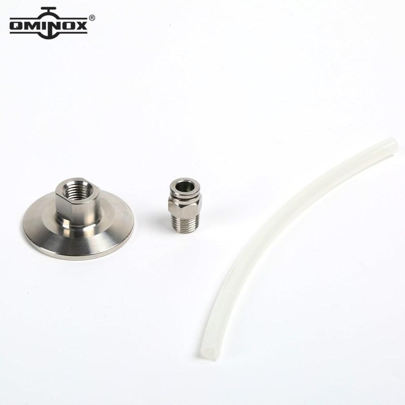 Pneumatic Tube Connector SS304 SS316L Tri Clamp TC25.2MM-77.5MM air hose fittings PC 4MM-16MM Stainless SteelClamp Push In Quick