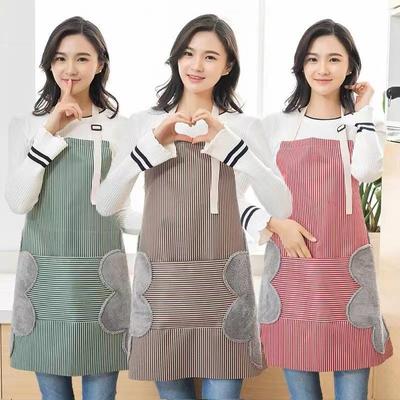 Waterproof Oil-Proof Work Apron with Hand Towel and Waist Belt for Men and Women In the Kitchen