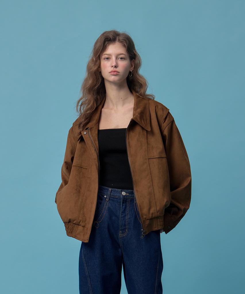 Themilui Fake Suede Jumper (Brown)