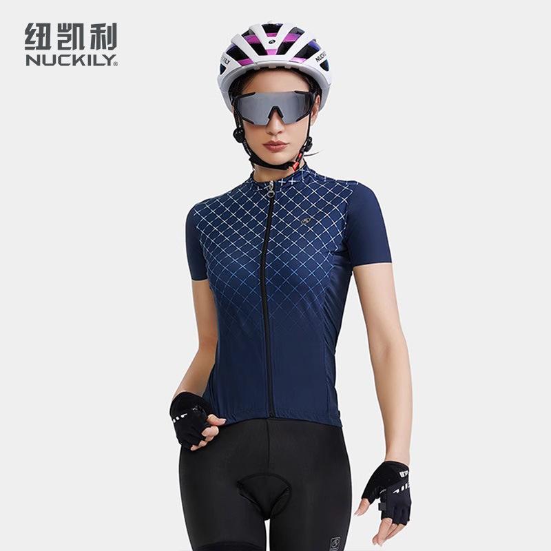 New cycling clothes for women's summer cycling, thin breathable cycling equipment, short-sleeved slim-fit tops, one piece will be sent on behalf of