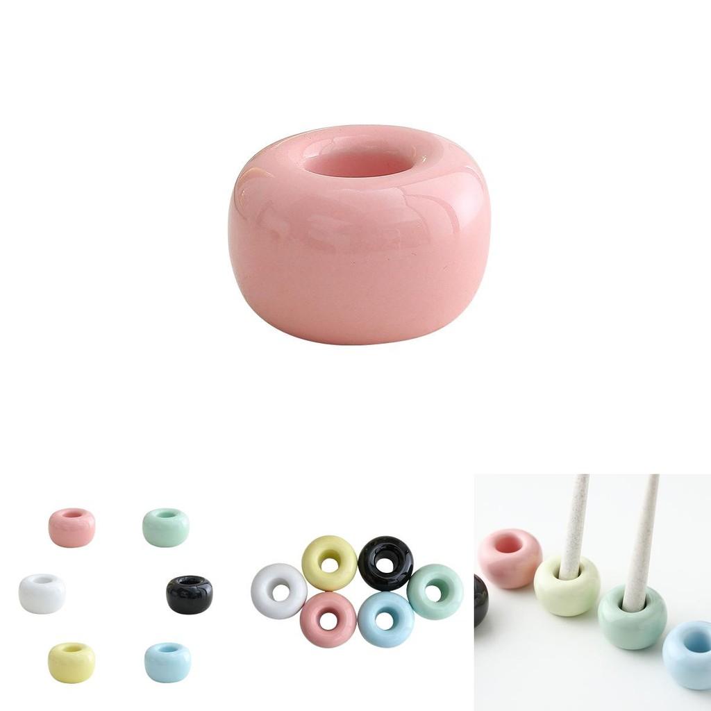 Fashionable Ceramic Toothbrush Rack Personalized Toothbrush Base Multiple Colors 4.5*2.8cm