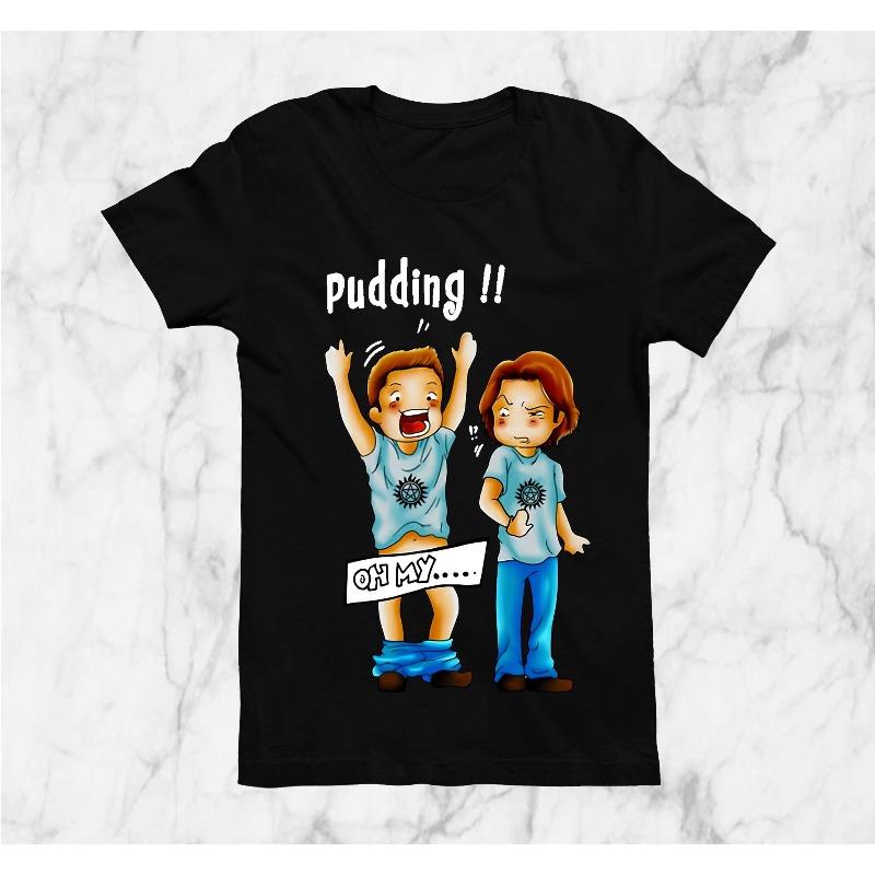Pudding Dean Sam Winchester Oh My Funny Tv Series Summer Unisex Loose And Breathable Cotton Tshirt Top