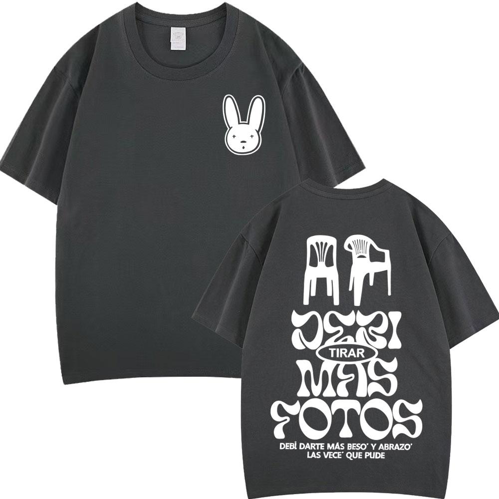 Rapper Bad Bunny Tour 2026 Merch T Shirt Men Women Fashion Y2k Clothes Hip Hop Tshirts Shortsleeved Casual Vintage Tshirts