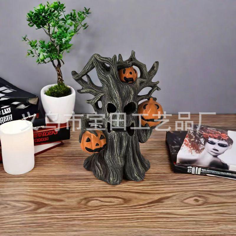Pumpkin tree monster shape sculpture ornament home outdoor garden decoration handicraft