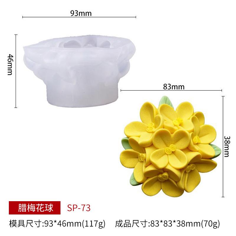 Silicone Mold For Floral Scented Candle DIY Craft Home Decor