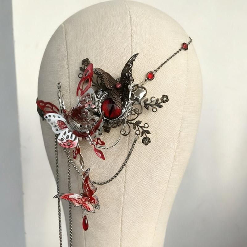 Stylish Butterfly Feather Mask With Alloy Frame Offering Comfortable For Costume Parties Themed Night