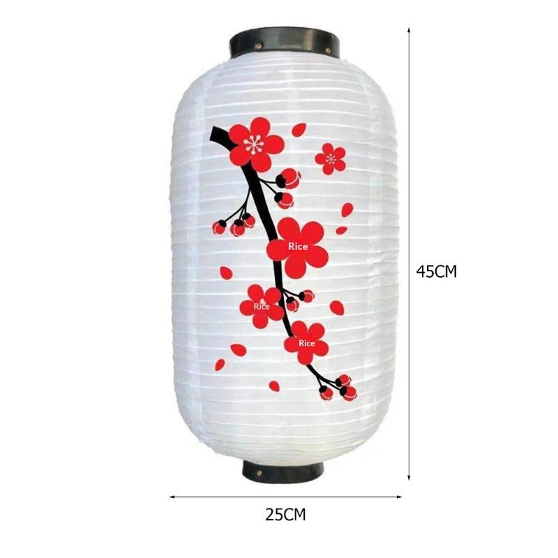 10 Inch Chinese/Japanese Long Shaped Cloth DIY Red Restaurant Lantern Lantern Lamp For Home Party Hanging Lampion Decoration