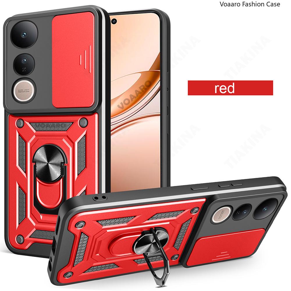 Slide Lens Armor Funda For Vivo V50 Lite 4G Case for Vivo V50 Lite Y38 Y39 Y29S T3X 5G Global Y04 4G Y200i Y300i Case Ring Cover
