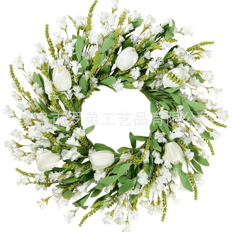 Artificial Flower Wreath Easter Valentines Day Hotel Restaurant Door Decorations