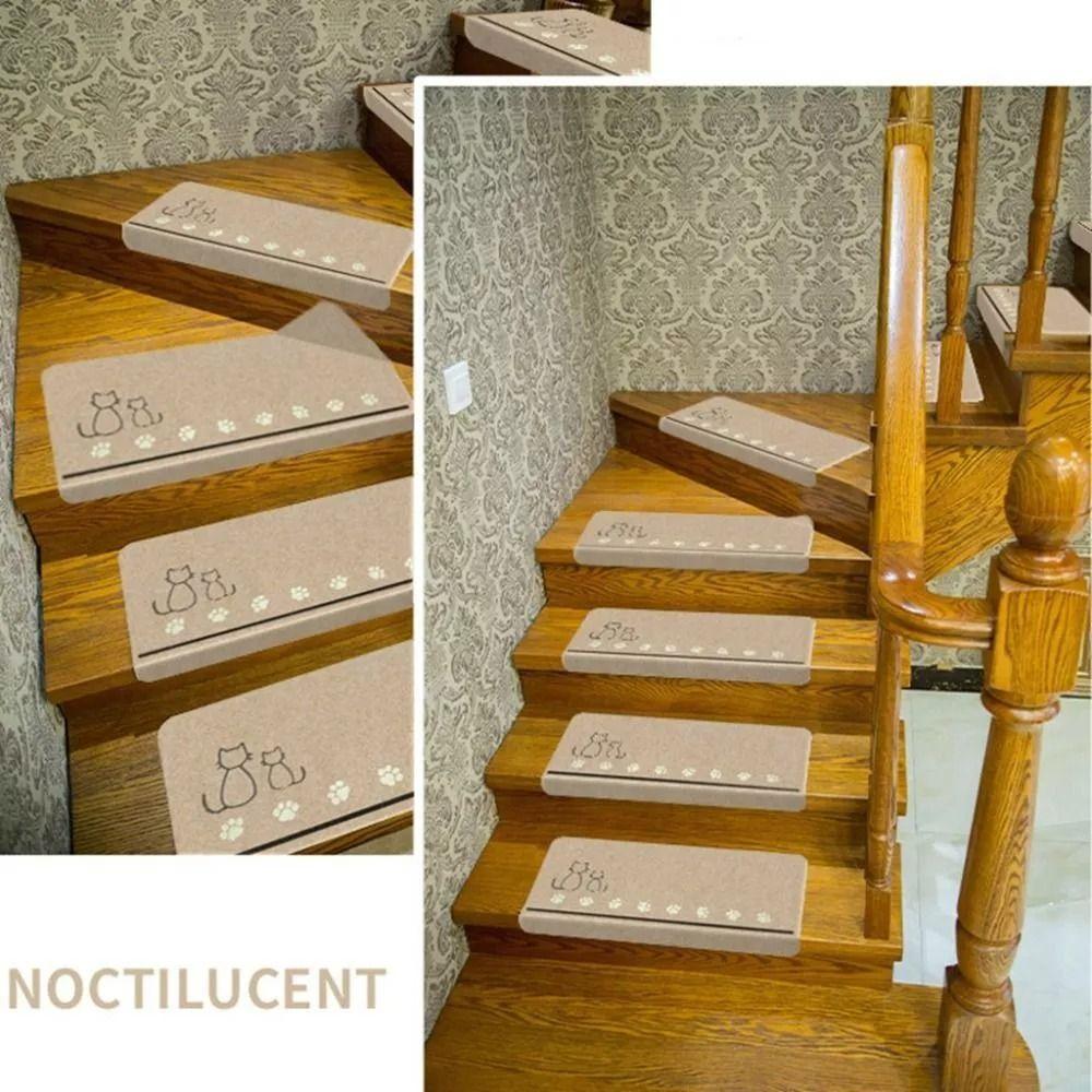 New Luminous Stair Mats Self Adhesive Water Absorbent Stair Carpet Pad Non-slip Washable Soft Floor Mat