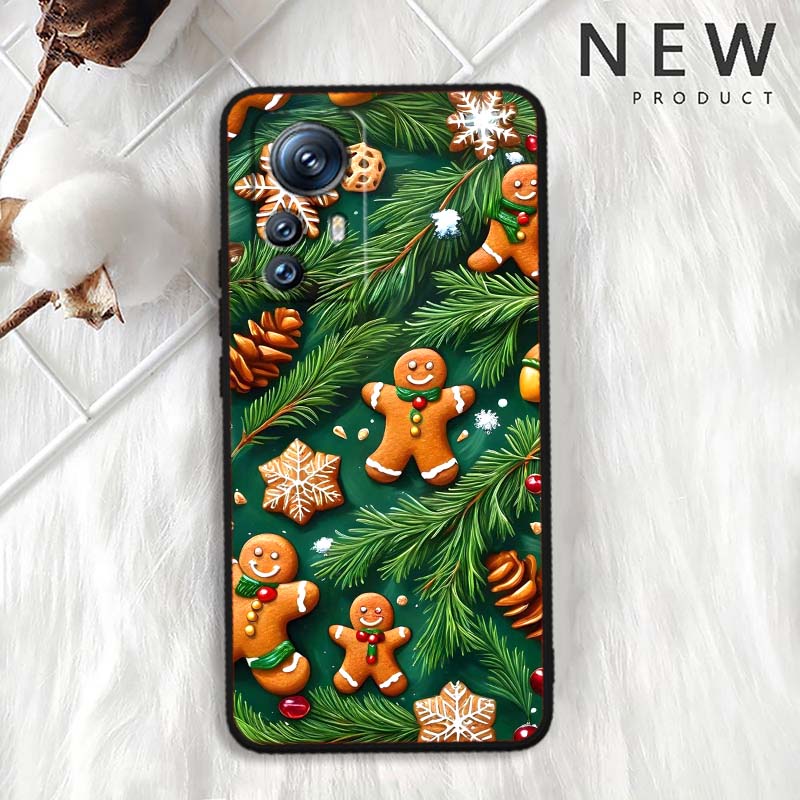 Christmas Cartoon Pattern For Xiaomi Mi 15 14 13 13T 12 12T 12S 11 11i 11T Pro Ultra Lite 5G Black Soft Phone Case