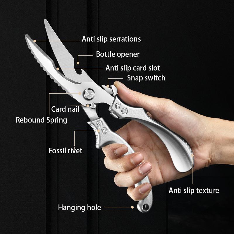 Nożyczki do kości kurczaka ze stali nierdzewnej, wielofunkcyjne, do użytku domowego, do krojenia mięsa i warzyw, narzędzia kuchenne