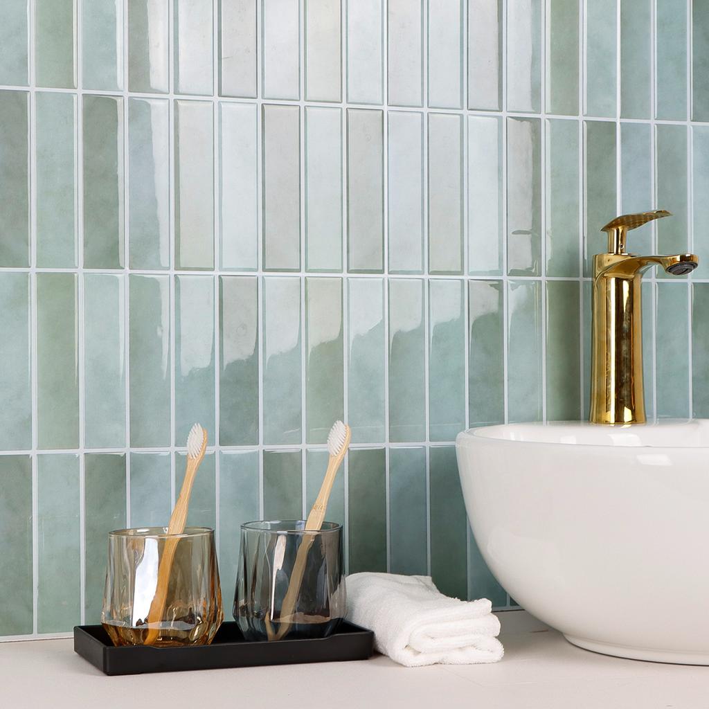 1/3pcs Square Wall Tile Sticker Mosaic Tile Decal Peel&Stick Backsplash Vinly Wallpaper Easy to Install for Apartment Renovation
