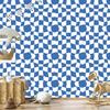 Wallpaper Free checkerboard blue and white, blue background 50x1000