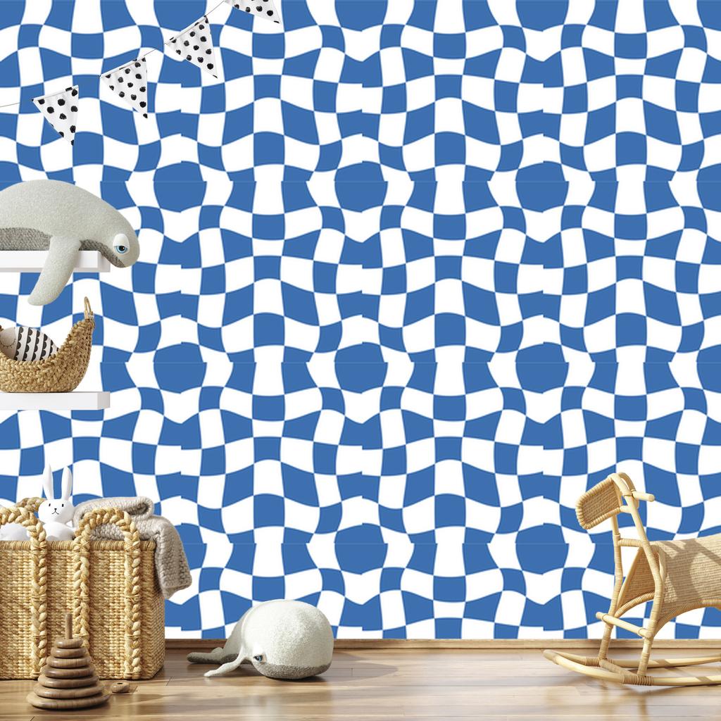 Wallpaper Free checkerboard blue and white, blue background 50x1000
