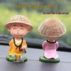 Creative Calm Monk Car Ornament: Cute Dashboard Decoration for Men and Women
