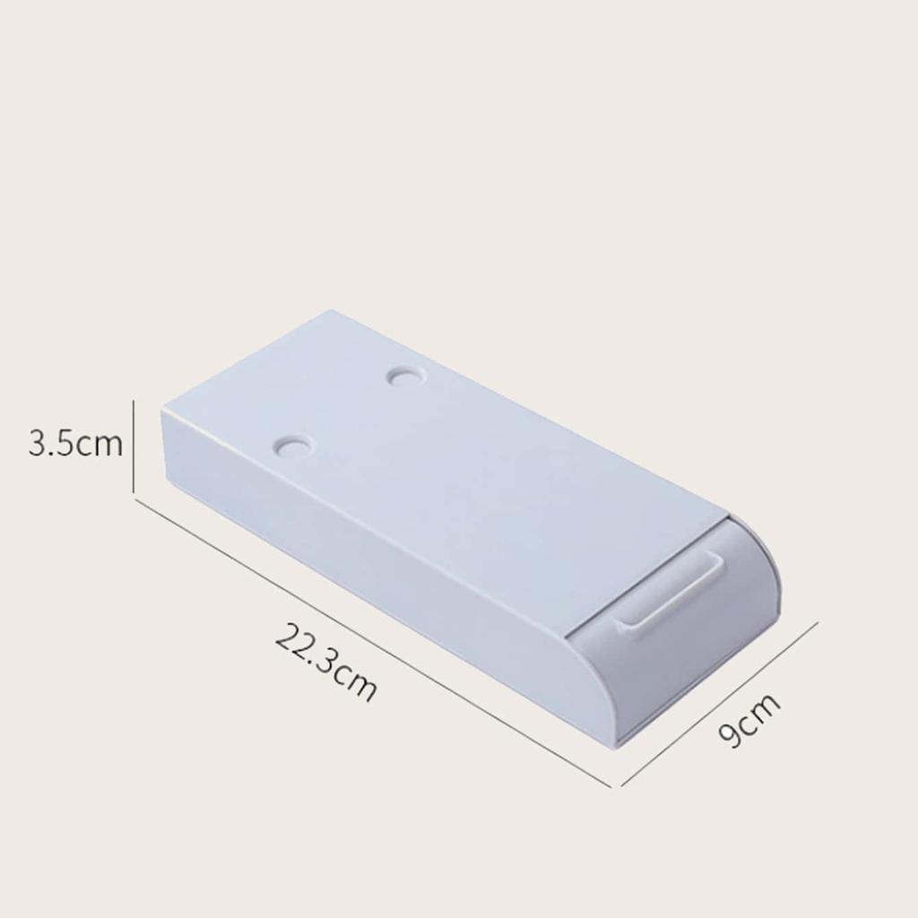 1 Color Random Office Desk Bottom Adhesive Drawer Style Storage Pen Box Hidden Adhesive Office Stationery Storage Box
