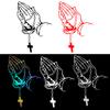 Color Car Prayer Gesture Laser Stickers Car Interior Stickers God Jesus Christ  Car Body Styling Decorative Stickers