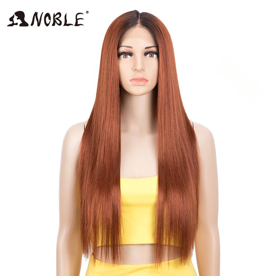 Noble Synthetic Lace Front Wig Lace Part Wig Long 28 Inch Cosplay Lace Wig Blonde Ombre Lace Wig for Women Synthetic Lace Wig