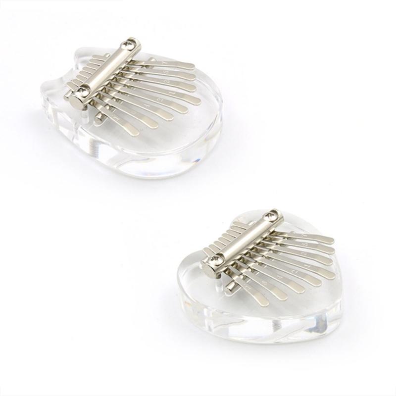 Mini Finger Piano Music Gifts for Kids Adults Beginners, 8 Keys Thumb Piano Acrylic Mini Thumb Piano