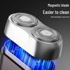 Mini Rechargeable Double-Head Waterproof Electric Shaver for Men - Portable Hair Remover for Travel