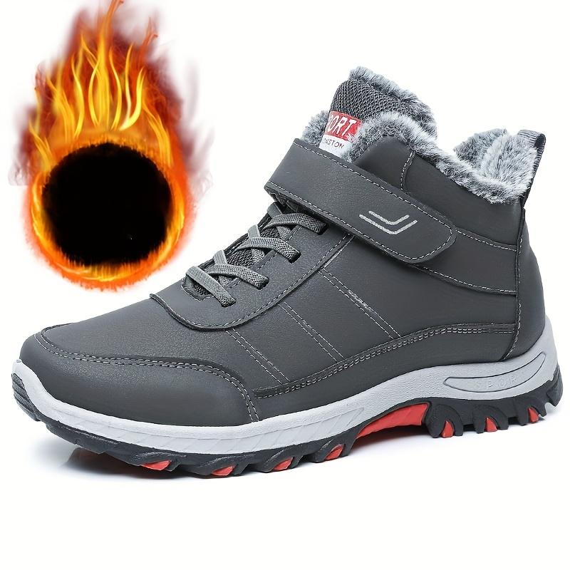 Зимние новые мужские сноубутсы, модные плюшевые толстые хлопковые ботинки, водонепроницаемые сноубутсы с высоким верхом 39