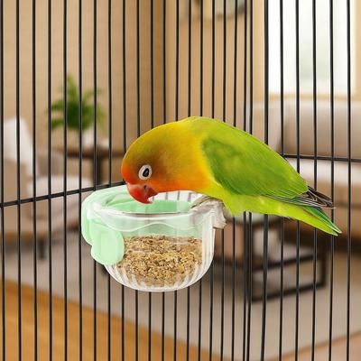 Pet Accessories Hanging Bird Food Bowl Removable Anti Spill Bird Feeder Cup Wide Mouth Parrot Water Bowl Bird Cage