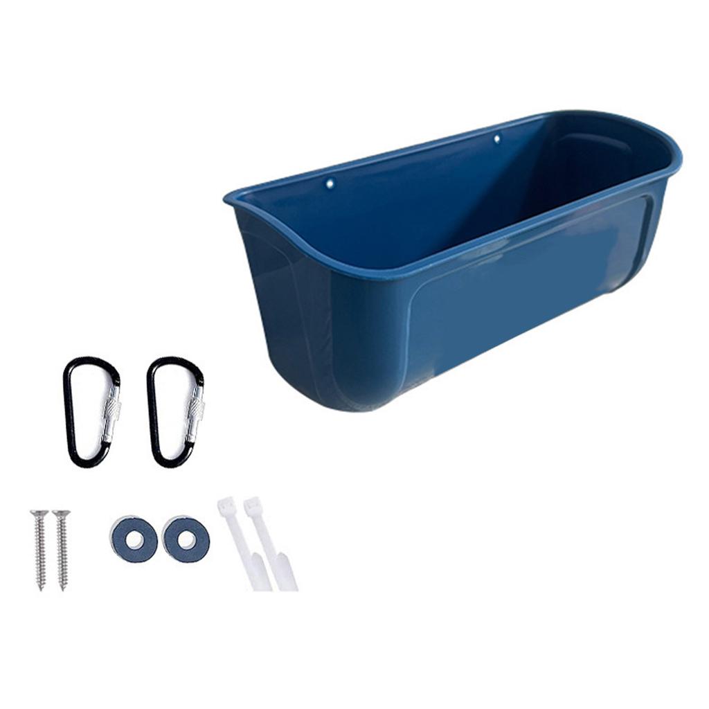 Feeder Durable Hanging Fence Feeder Capacity Spill-proof for Chicken Duck Goose Feeder Feed Trough For Automatic Feeding