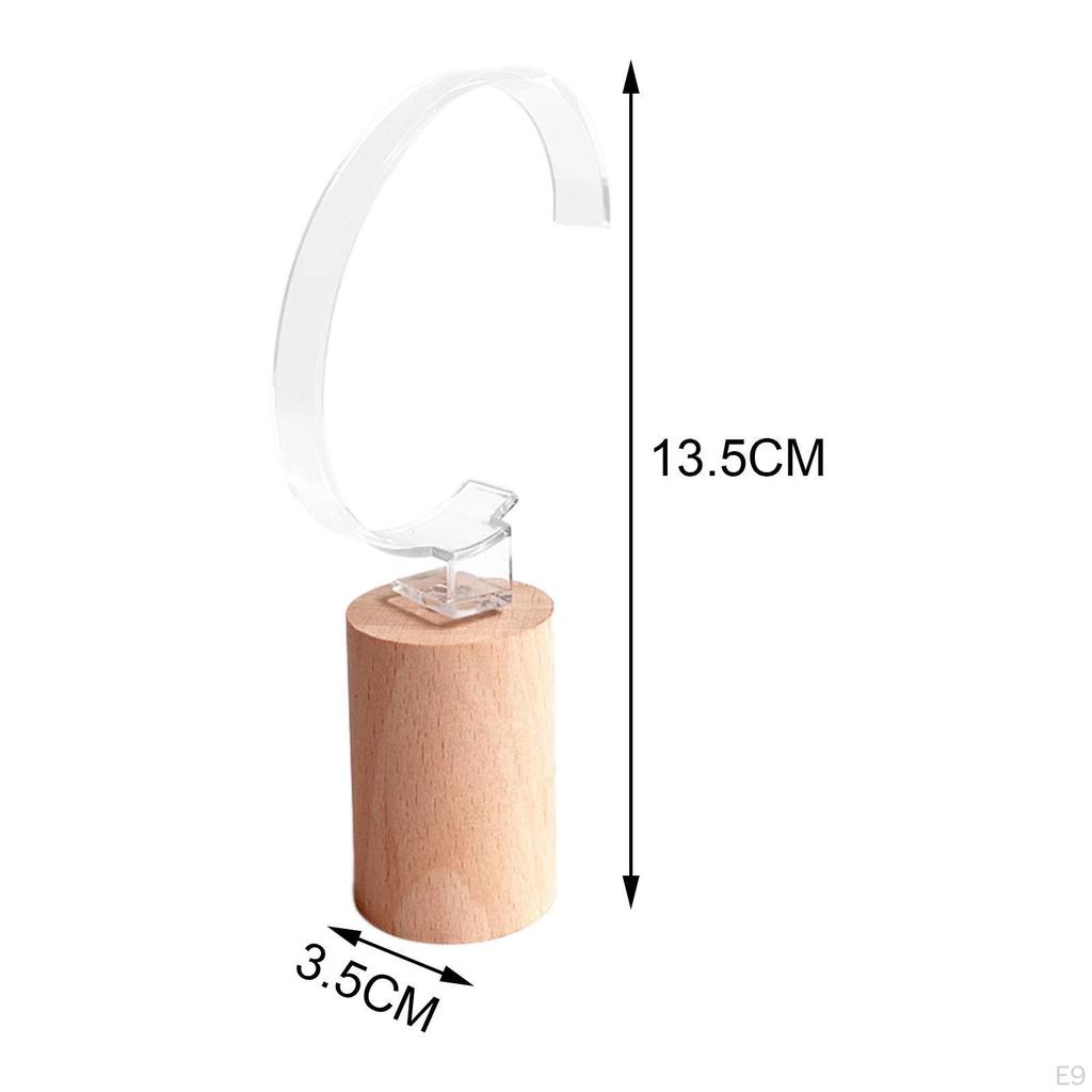 Elegant Watch Stand with Wooden Base for Retail Sales and Home Display