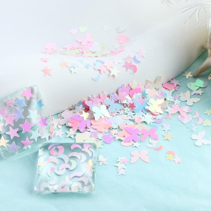 Nail Embellishments Nail Sequins Colorful Nail Glitter Paillette Mixed Size Nail Art Stickers for Nail Decors 12-Grid