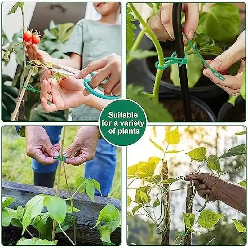 Reusable Garden Cable Ties Plant Vine Tree Shrubs Support Fastener Locking Nylon Adjustable Zipper Cables Ties Organizer Tools