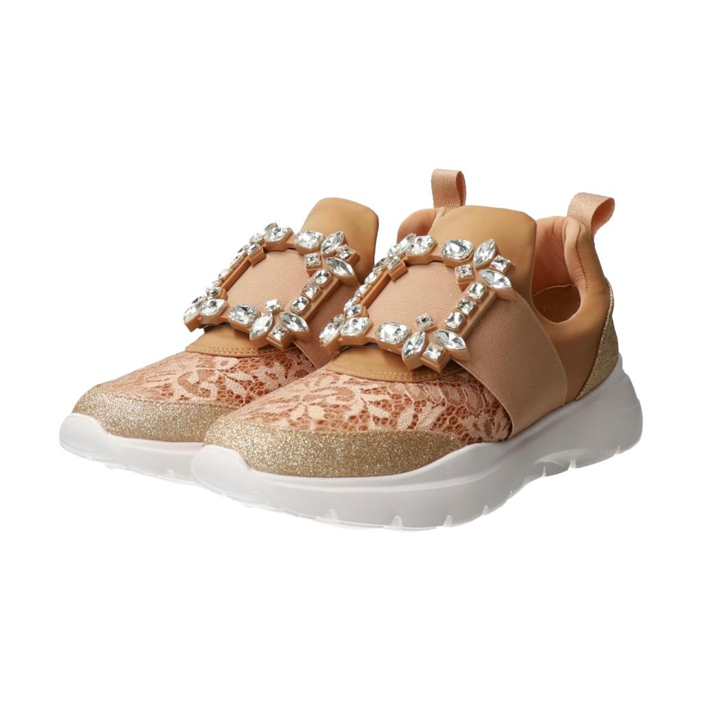 Bridget Birkin Women's Buckle Sneakers 525001 Beige Size 23.0 cm