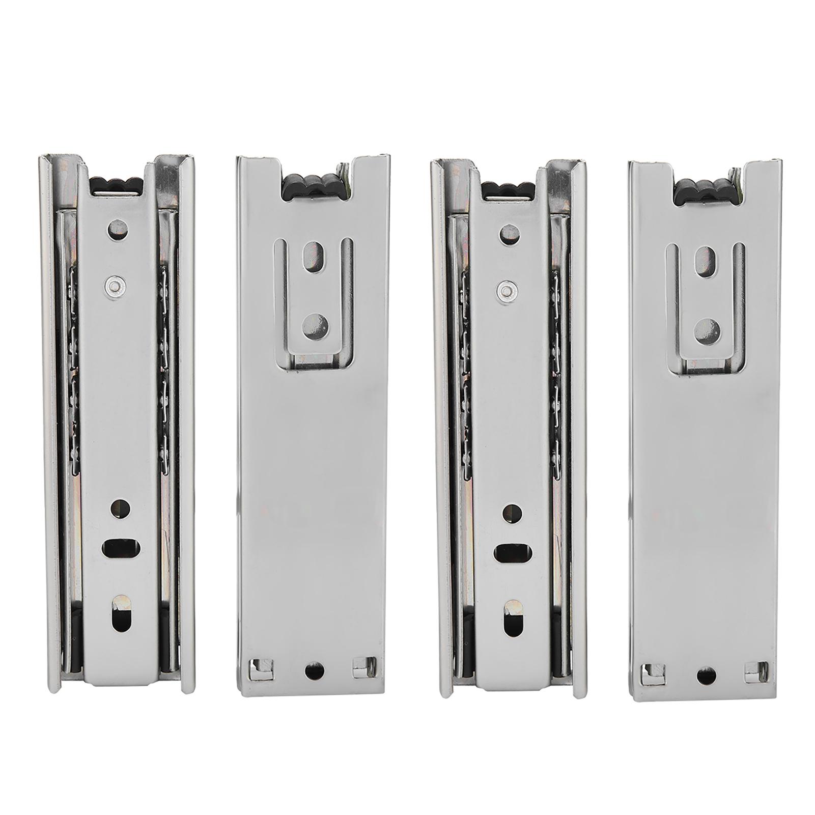 Fishine 2Pcs 5In Mini Short Drawer Slides 35Mm Width 3 Section Full Extension Drawer Slides Rail For Cabinets