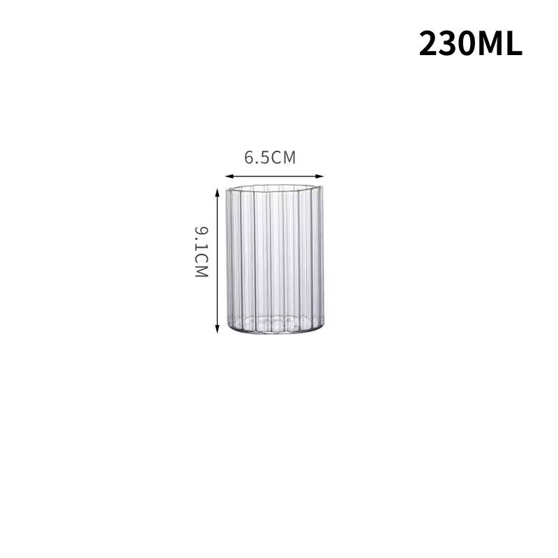 

Термостойкая полосатая стеклянная кружка Прозрачная кофейная кружка Стаканы для питья Стаканы для сока Молока Чайные чашки Коктейльные бокалы Напитки Посуда для питья AS SHOWN