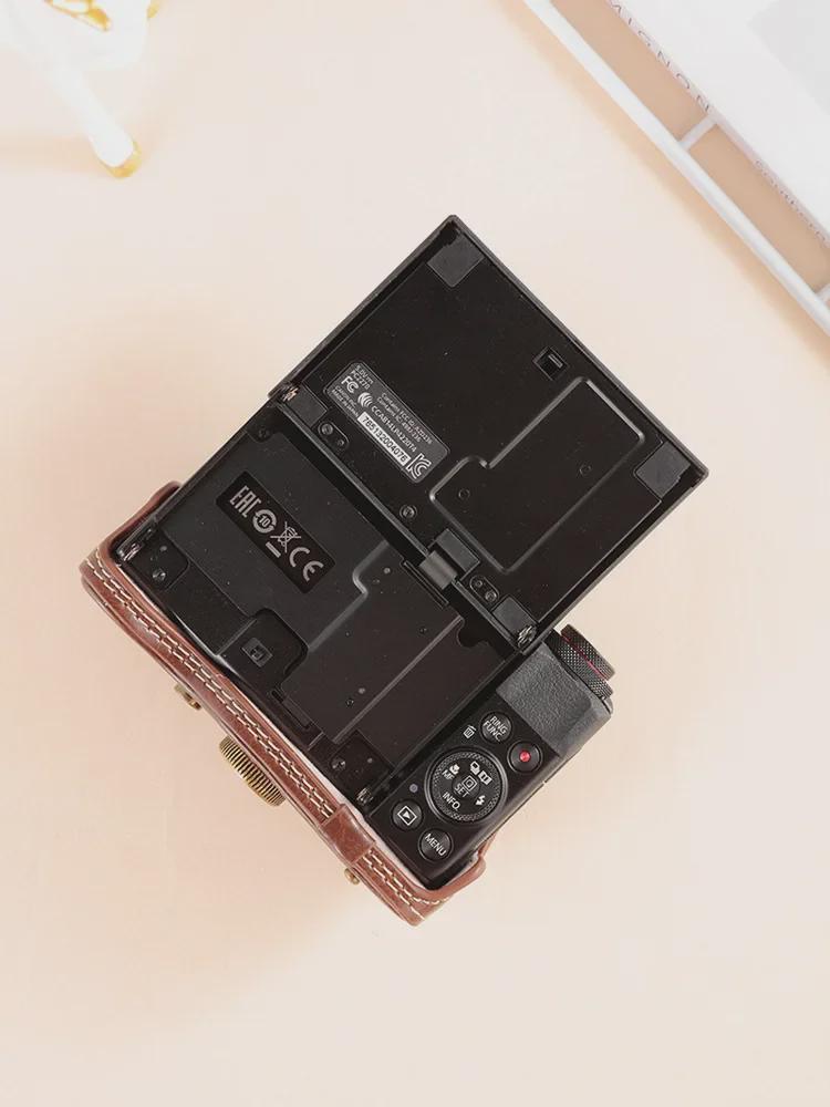 Canon G7X/G9X/SX720/SX730/SX740 lærkameraveske - beskyttende fotografideksel