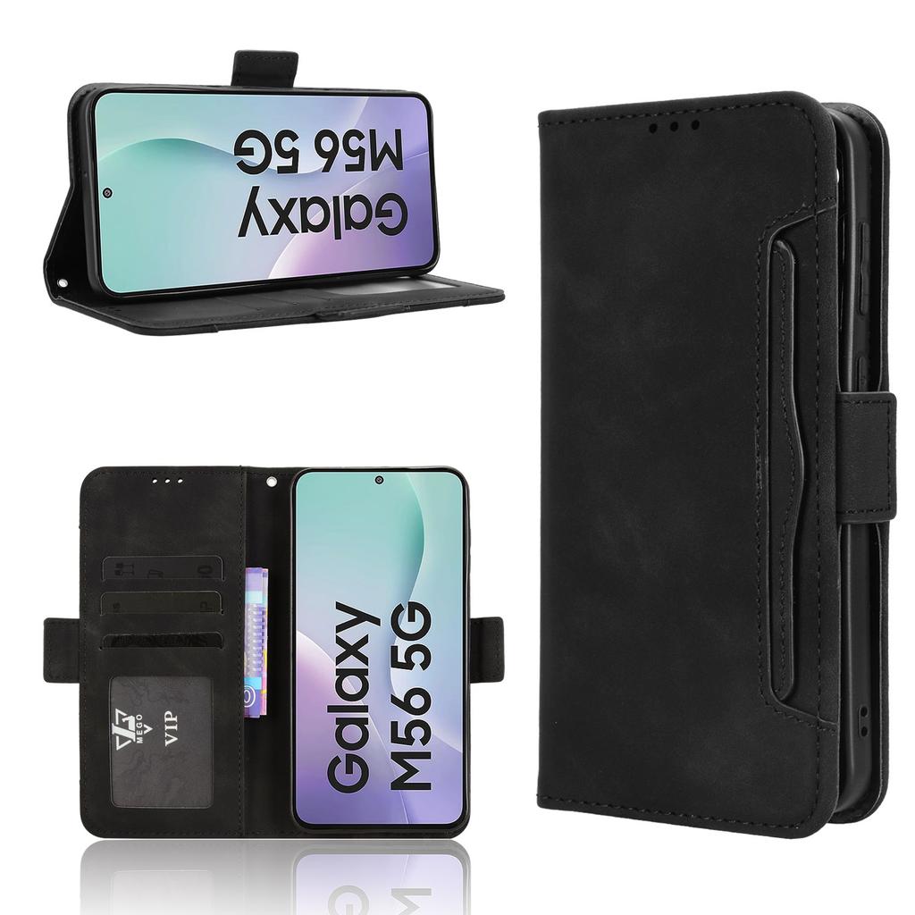 For Samsung Galaxy M56 5G Leather Case Phone Wallet Cover with Multiple Card Slots